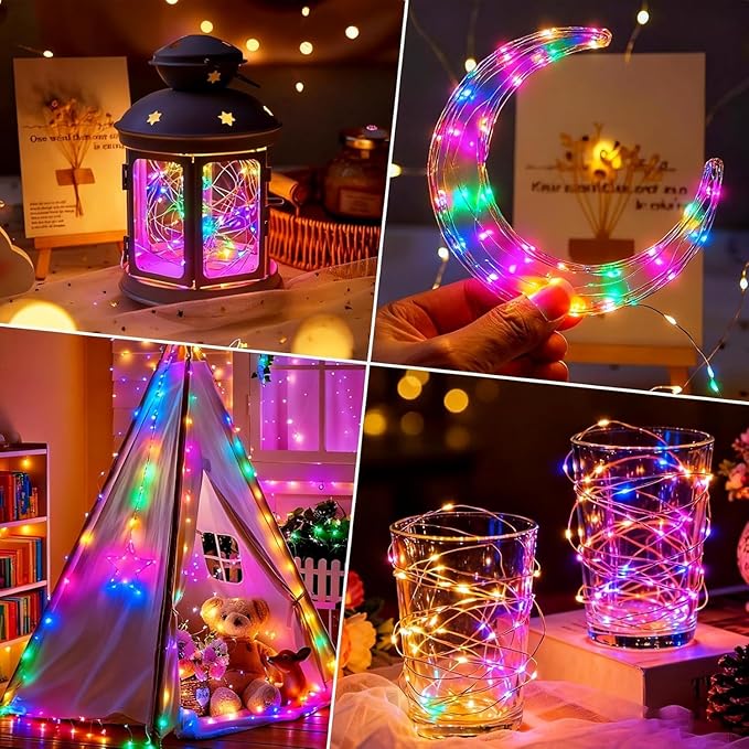 12-Pack 10ft LED Patio String Lights, Waterproof Outdoor