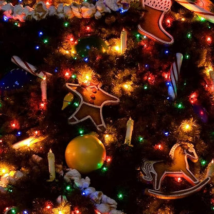 Dazzle Bright 4 Pack Solar String Lights Outdoor, Total 160FT 480LED Solar Powered Waterproof Fairy Lights 8 Modes, Silver Wire Lights for Christmas Patio Party Tree Yard Decoration (Multi Color)