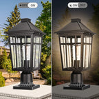 Solar Post Cap Lights, Black Waterproof