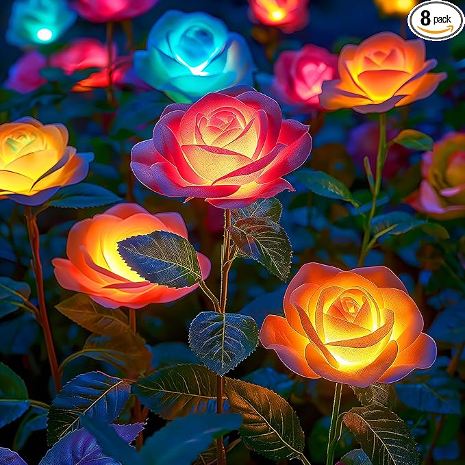 Flower Solar Lawn Figurine Light, Waterproof