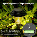 Warm White Solar Pathway Lights 2-Pack, Yard LED