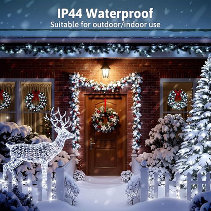 2-Pack Christmas Twinkle Lights, Waterproof for Backyard