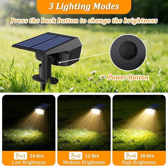 Solar Spotlights, Waterproof Garden LED