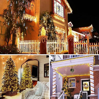 KOUQIYA Battery Operated Christmas Lights White Wire, 2 Pack17ft 50 LED Mini String Light with Auto-Timer 8 Modes Waterproof Tree Lights (Warm White)