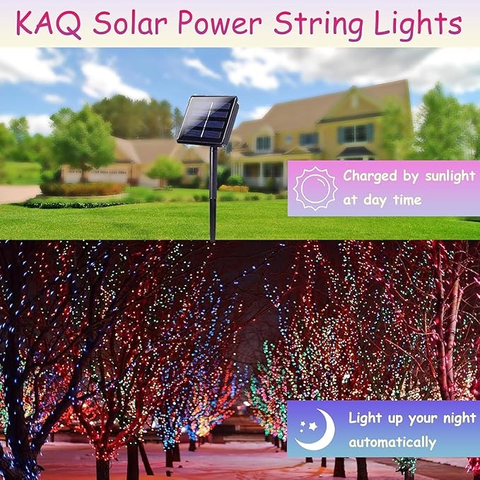 2-Pack Christmas String Lights, 180ft 500 LED Waterproof Twinkle Lights