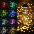 2-Pack Classic Dragonfly Solar Lanterns for Backyard, Waterproof LED