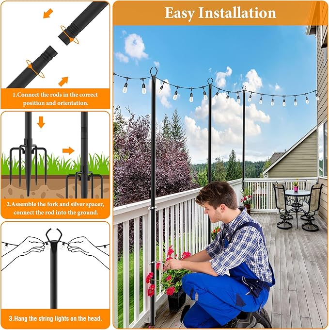 10ft Fairy String Lights, Waterproof Deck