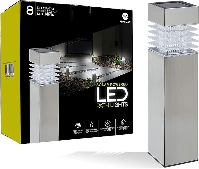 Solar Pathway Lights, Waterproof LED Driveway Lights