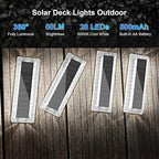 Solar Dock Lights 4-Pack, Waterproof LED