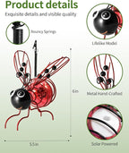 Ladybug Solar Lawn Figurine Light, Waterproof