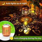 Garden Solar Lantern Set, Rustic Backyard Lighting