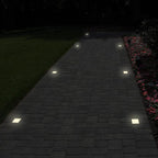 Solar Flat Disk Lights, Waterproof Walkway