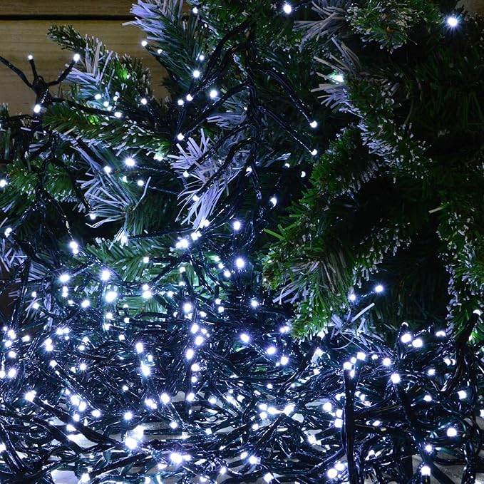 2-Pack 180ft Christmas LED String Lights, Waterproof Timer Lights