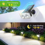 6-Pack Solar Spotlights, Waterproof Wall LED