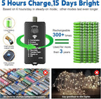 Christmas Fairy Lights 2-Pack, 33ft 100 LED Battery Twinkle Lights