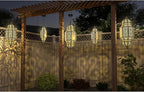 Moroccan Solar Hanging Lantern, 18" Outdoor Pendant
