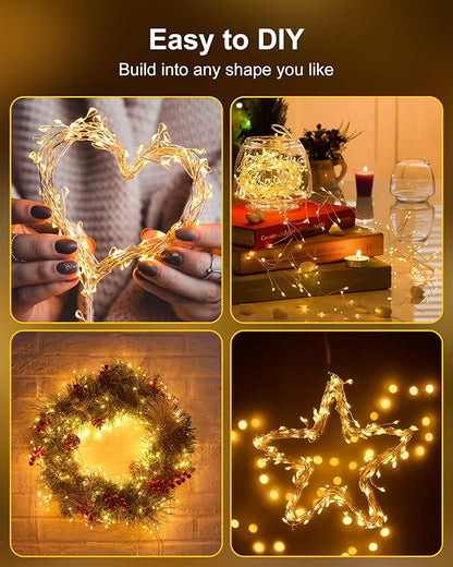 Christmas String Lights, 60 LED Waterproof Twinkle Lights