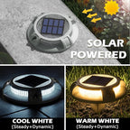 16-Pack Solar Gutter Lights, White Waterproof LED