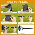 6-Pack Warm White Solar Path Lights, Outdoor Walkway LED