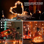 24-Pack 7ft Christmas LED String Lights, Waterproof Timer Lights