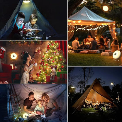 Camping String Lights Rechargeable,Allspark 4 in 1 Quick Storage 32.8FT Tent String Lights with 8 Lighting Modes,Portable Handing Waterproof LED Lights for Outdoor Patio Awning Garden Party Essentials