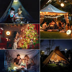Camping Tent String Lights, 32.8ft Rechargeable LED