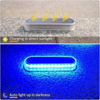 4-Pack Solar Wall Lights, Blue LED
