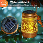 Solar Garden Lanterns 4-Pack, Garden Hanging LED Decor