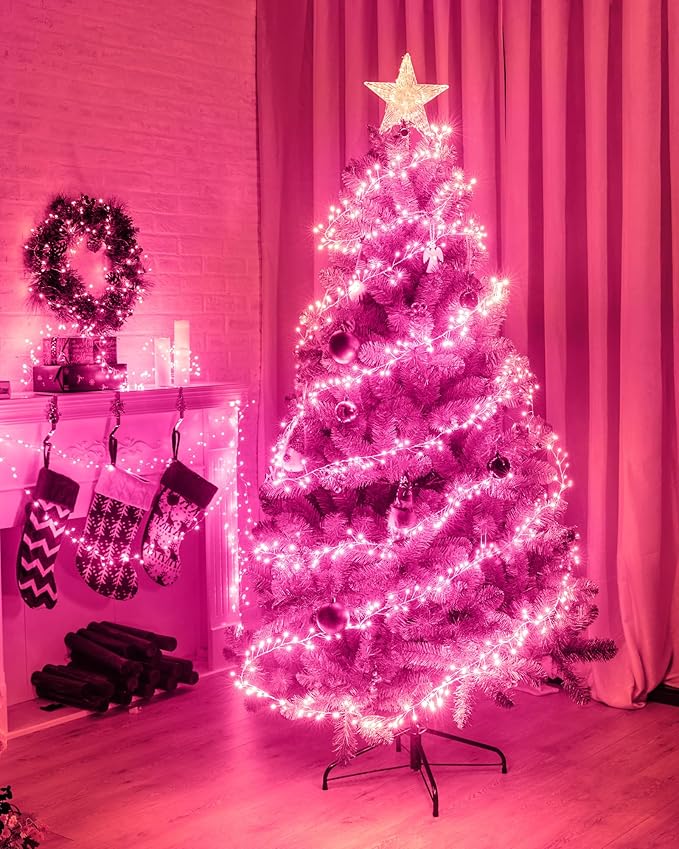 5ft Christmas LED String Lights, Waterproof Timer Lights