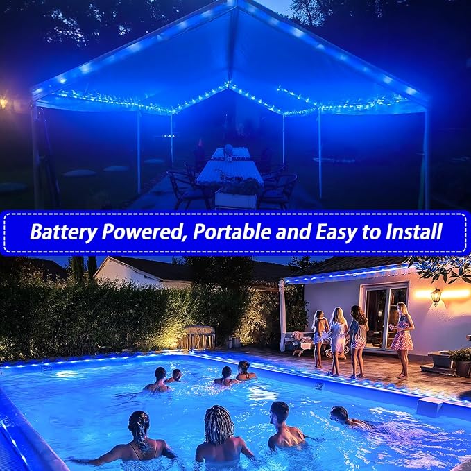 66ft LED Rope Lights, Remote Control Color-Changing
