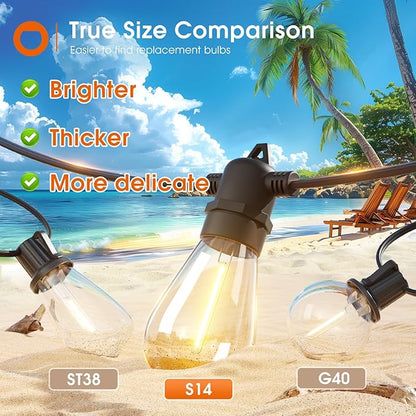 addlon 78(72+6) FT Solar String Lights Outdoor Waterproof with USB Port & Remote Control Solar Patio Lights Long Last for 20+Hrs Dimmable Solar Power LED Bulbs Hanging for Porch Garden Market Bistro
