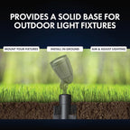 Black Yard Post Cap Lights, Solar LED