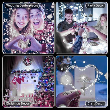20-Pack Christmas String Lights, 7ft 20 LED Waterproof Twinkle Lights