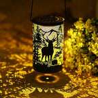 Deer Solar Backyard Lanterns, Metal Waterproof LED
