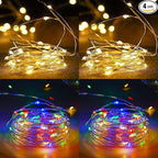 Christmas Porch String Lights, 16ft 50 LED Waterproof