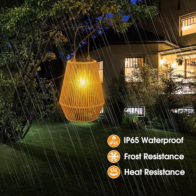 Solar Lanterns, KagoLing Solar Lanterns Outdoor Waterproof Gifts for Women Hanging Lights Outdoor Christmas Lamp Lights Decoration for Outside Garden,Yard,Patio,Porch,Trees,Lawn,Pathway Decor, 2 Pack