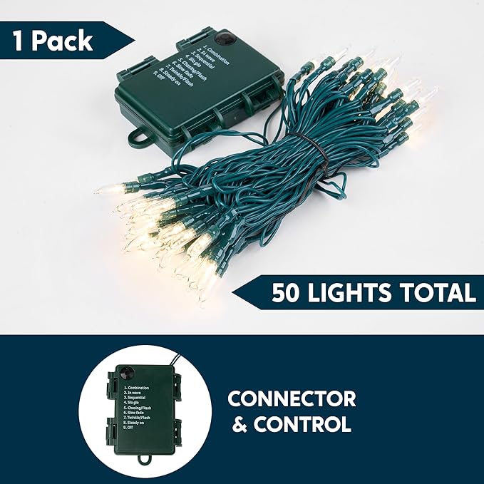 Christmas String Lights, 16.3ft LED Twinkle