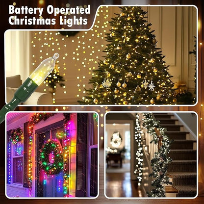 18ft Christmas LED String Lights, Waterproof Timer Lights