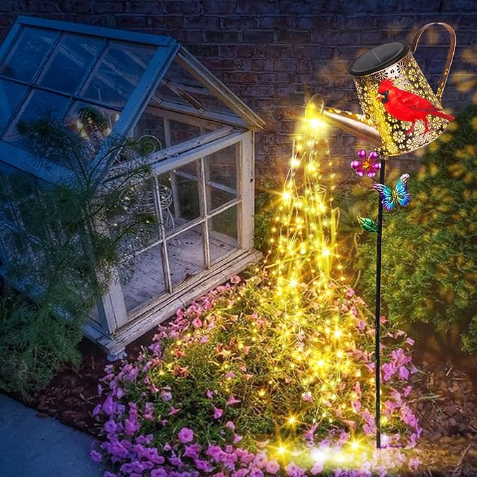 Red Solar Path Lights, Outdoor Yard LED