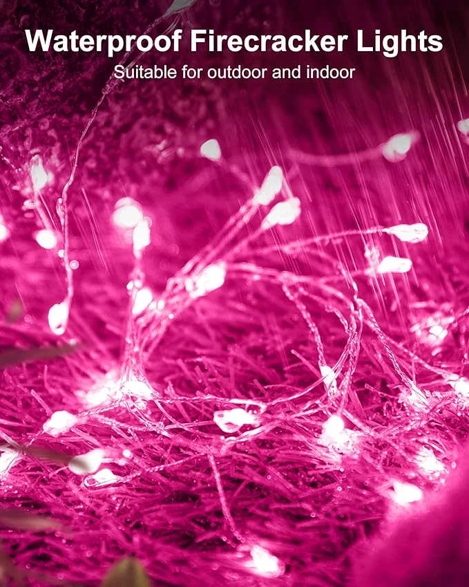 5ft Christmas LED String Lights, Waterproof Timer Lights