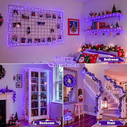 2-Pack Christmas String Lights, 132ft 400 LED Waterproof Twinkle Lights