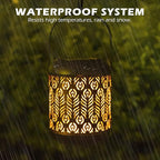 2-Pack Garden Solar Porch Lanterns, Classic Waterproof LED