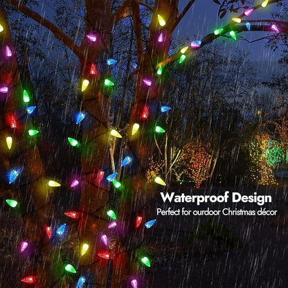 Christmas Porch String Lights, 20ft 60 LED Waterproof