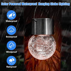 12-Pack Elegant Globe Solar Lanterns for Outdoor, Waterproof LED