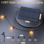 110ft LED Patio String Lights, Waterproof Outdoor