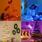 Christmas Yard String Lights 4-Pack, 66ft 200 LED Waterproof