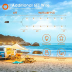 102ft String Lights for Porch, Waterproof LED