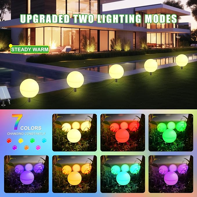 Solar Pathway Lights 5-Pack, Garden LED