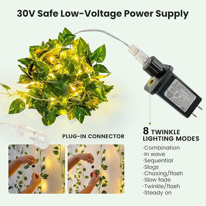 Outdoor String Lights, 23ft Warm White Waterproof LED
