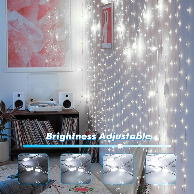 Lakumu 132FT(66 * 2) Fairy Lights Battery Operated String Lights, Twinkle Lights with Remote &Timer, Cool White LED Fairy Lights for Bedroom Waterproof Outdoor Camping Wedding Christmas Decorations
